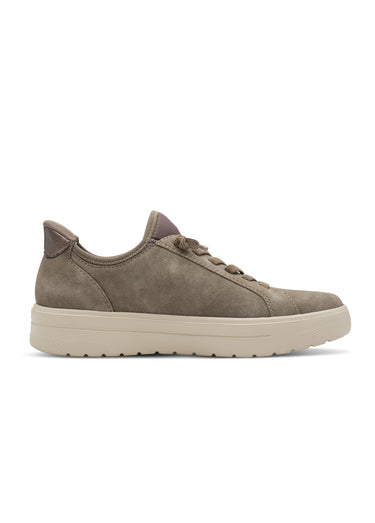 Baskets à lacets, dessus texturé Beige