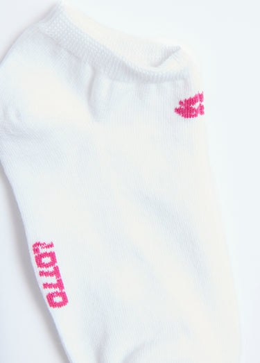 Socquettes avec logo coloré Blanc