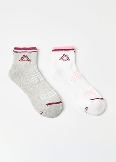 Lot de 2 Chaussettes logo, assorti Gris Lot 2