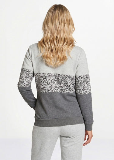 Veste détente zippée molleton col montant Gris