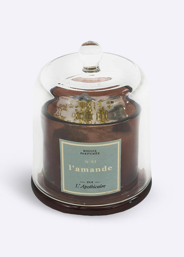 Bougie parfumée avec pierres + cloche Vert