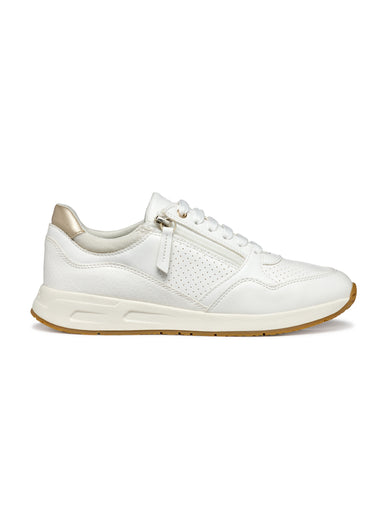 Baskets compensées lacets et zips Blanc
