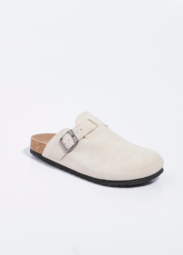 Mules à boucle et semelle anatomique Beige