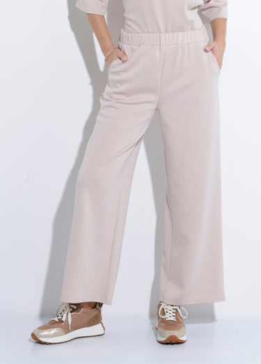 Pantalon coupe confort maille souple Beige