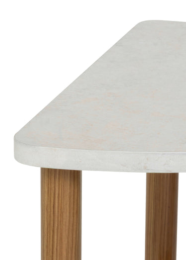 Etagère d'angle sur pieds, 3 niveaux Naturel