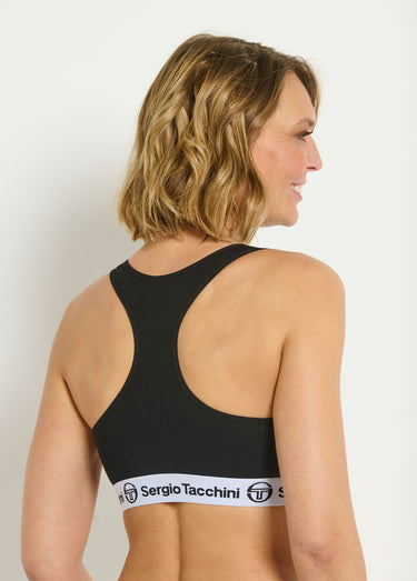 Brassière sport dos nageur Noir