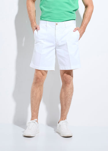 Bermuda chic en twill de coton Blanc