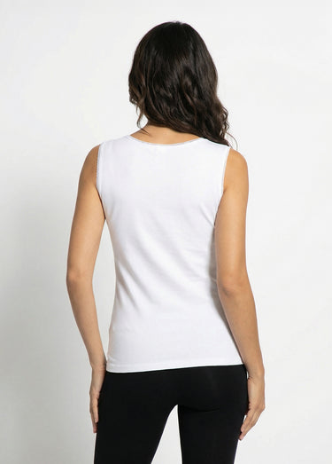Maillot de corps sans manches Coton blanc