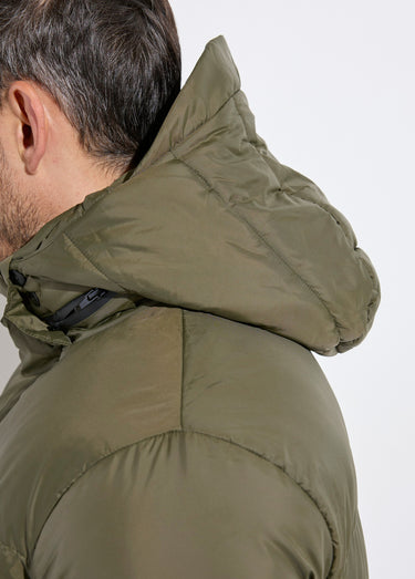 Doudoune chaude matelassée à capuche Kaki
