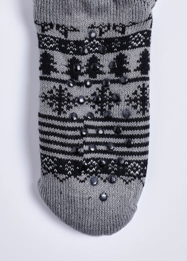 Paire de chaussettes chaudes en sherpa Gris