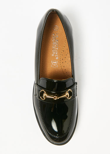 Mocassins vernis avec mors métal Noir