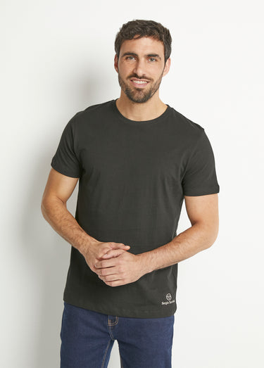 T-shirt col rond manches courtes Noir Lot 2