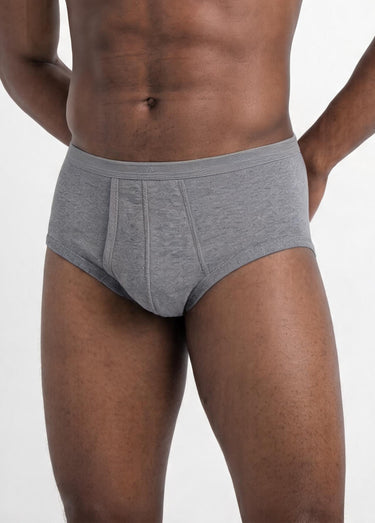 Slip ouvert taille haute, lot de 2 Gris Chine
