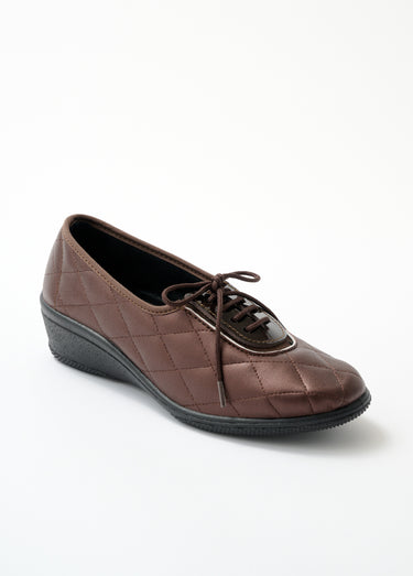 Derbys semelle compensée largeur confort Marron