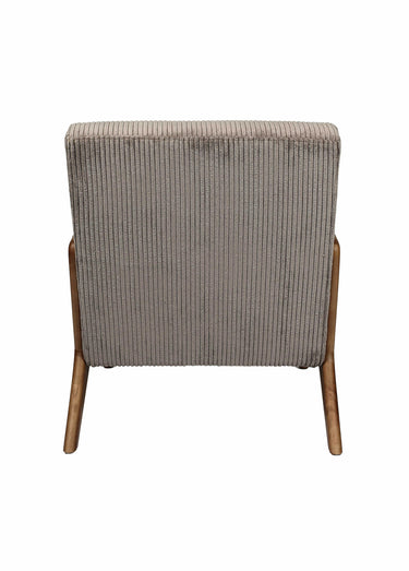 Fauteuil lounge en velours cotelé 2T Taupe