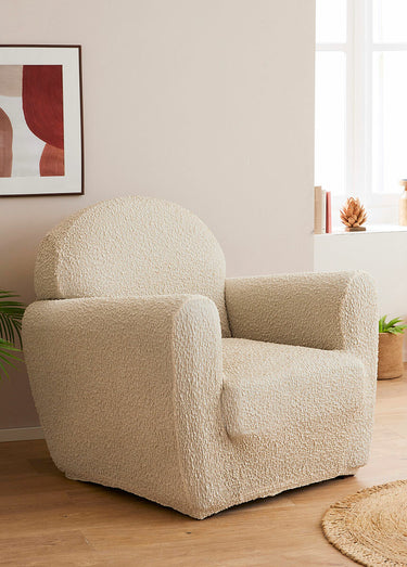 Housse intégrale chaise, fauteuil ou canapé Beige