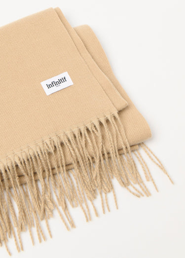 Echarpe à franges bicolore Beige