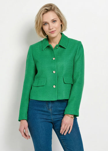 Veste courte esprit couture Vert
