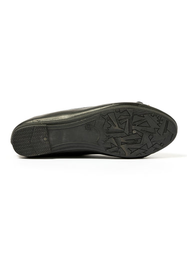 Ballerines bout rapporté et petit nœud Noir
