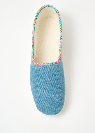 Espadrilles en jean largeur confort Denim Bleu