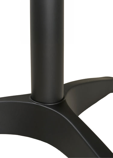 Table bistro ronde 60 cm, aspect marbre Noir / Blanc