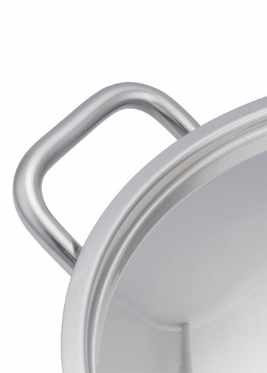Faitout inox 38cm Pro + couvercle Argente
