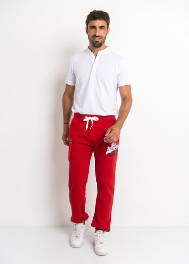 Pantalon de jogging avec logos Rouge