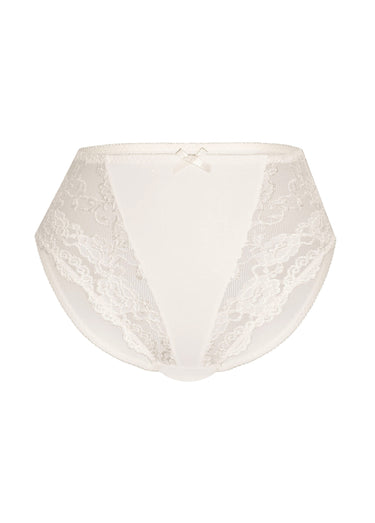 Culotte haute avec dentelle Ivoire