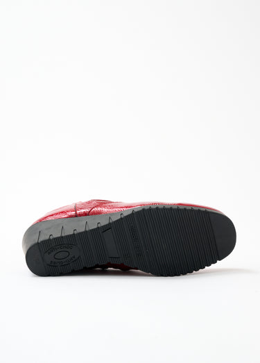 Boots zippées cuir vernis Rubis