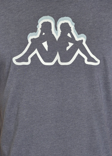 Pyjama short logo et col rond, coton Bleu