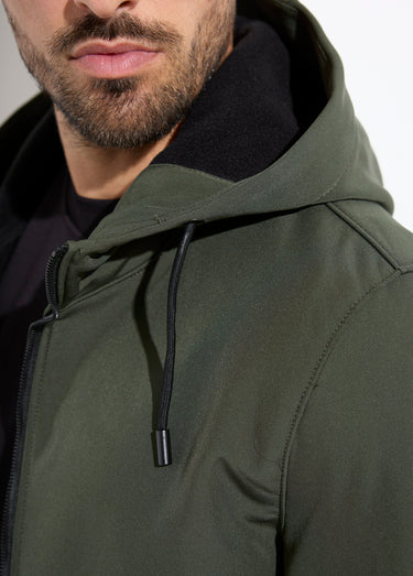 Veste sportswear mi saison courte à capuche Kaki