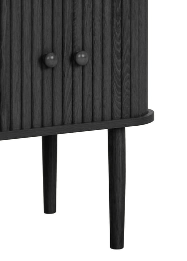 Table d'appoint portes façon volets NIKKO Noir