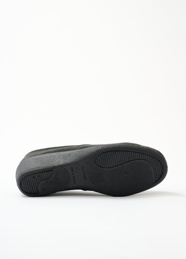 Mocassins élastiqués cuir grande largeur Gris