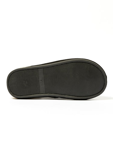 Chaussons fourrés chauds en suédine Noir