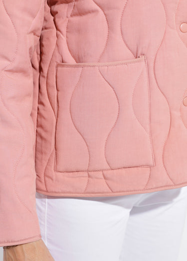 Veste matelassée zippée sans col Terracotta