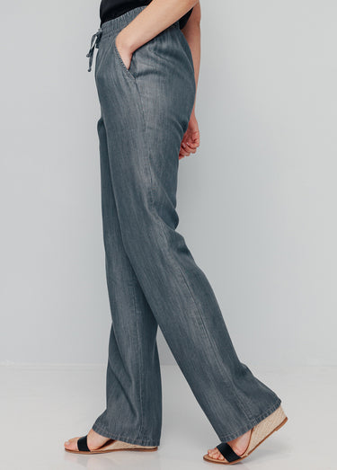 Pantalon fluide ceinture élastiquée Vert