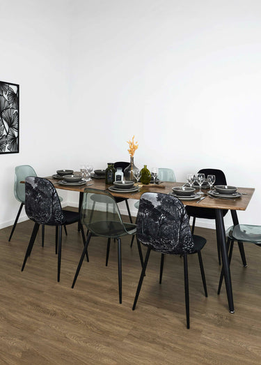 Table extensible avec bords irréguliers Marron/Noir