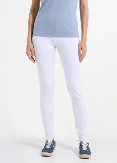 Legging imprimé taille élastiquée Uni Blanc