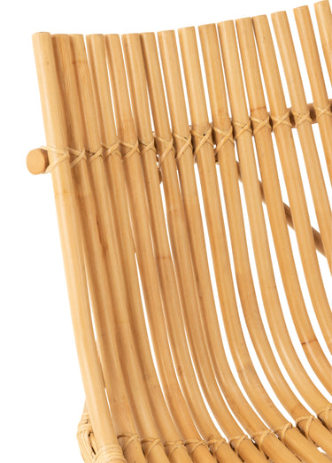 Fauteuil de salon détente, rotin naturel Naturel