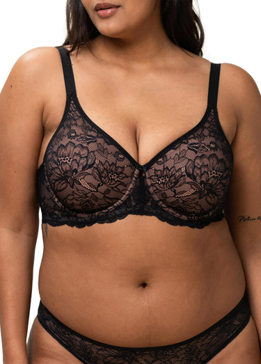 Soutien-gorge tulle avec armature Noir