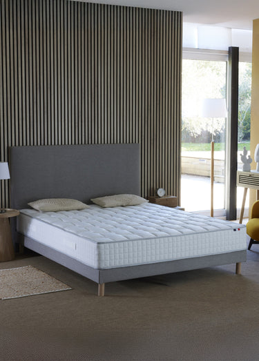Matelas ferme à ressorts 7 zones, haut. 24cm Blanc