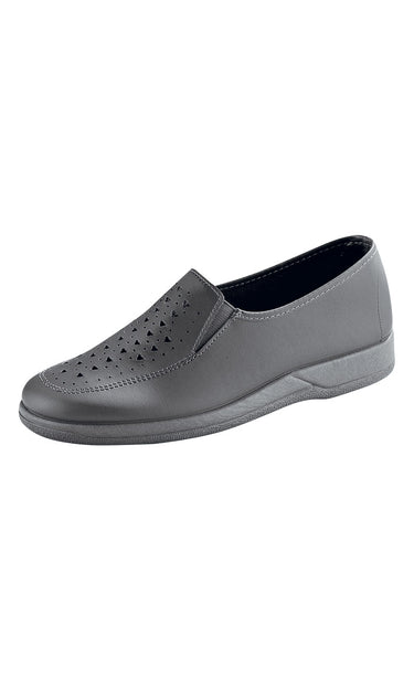 Derbys confortables cuir, façon loafers Gris
