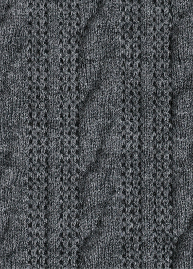 Coupon tissu jersey gaufré, anthracite Souris