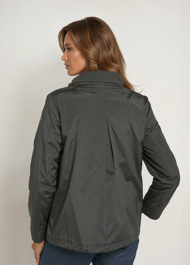 Veste déperlante, col montant resserrable Noir