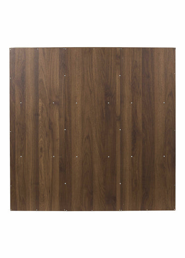 Meuble 9 cases en bois foncé rainuré Marron
