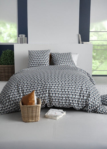 Parure de lit coton couette 2 pers, Geo Multico