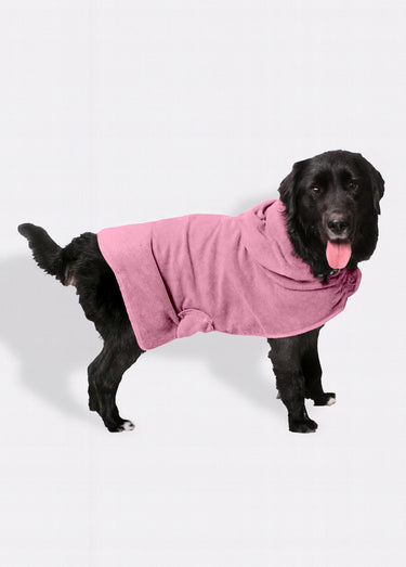 Cape de bain en éponge pour animaux Rose