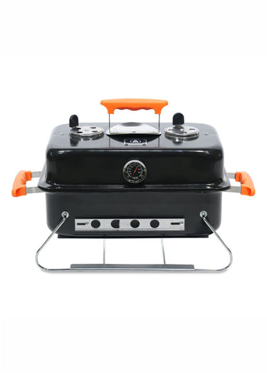 Grill portable avec pieds pliables Noir
