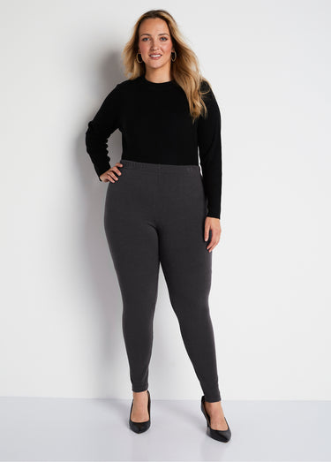 Legging long uni ou imprimé Uni Anthracite