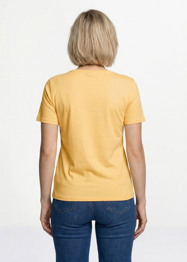 T-shirt manches courtes fantaisie cloutée Jaune